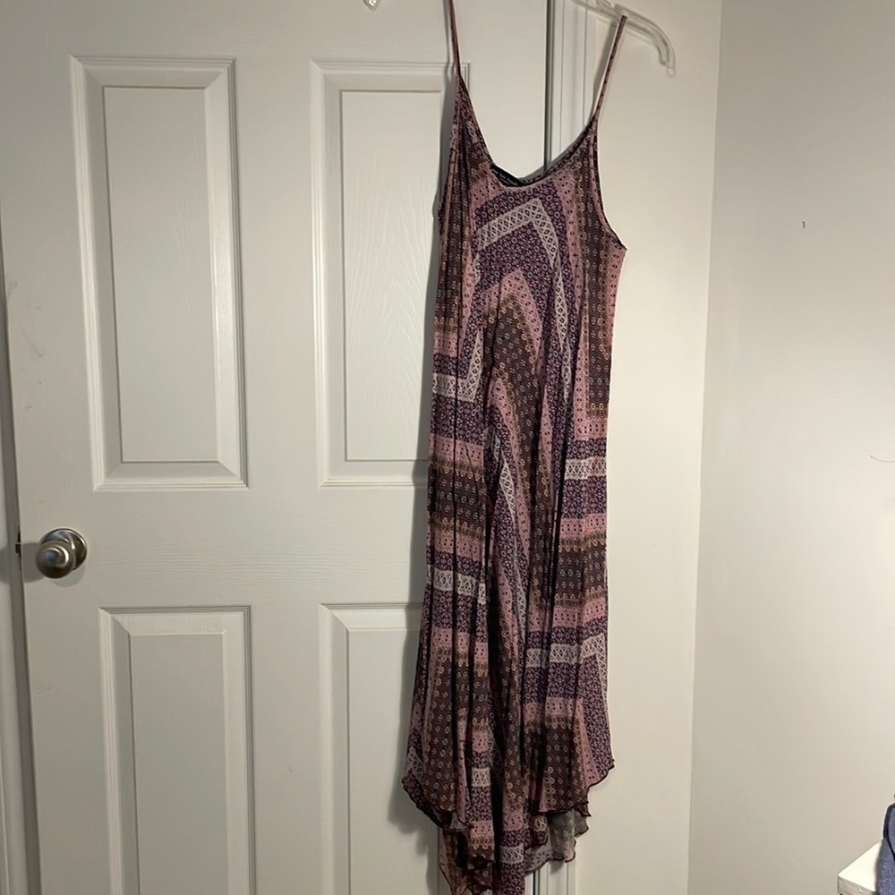 Purple Patterned Maxi Dress
